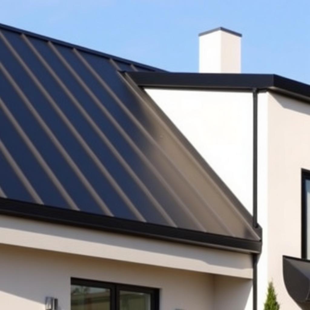 Maison contemporaine avec toit en bac acier